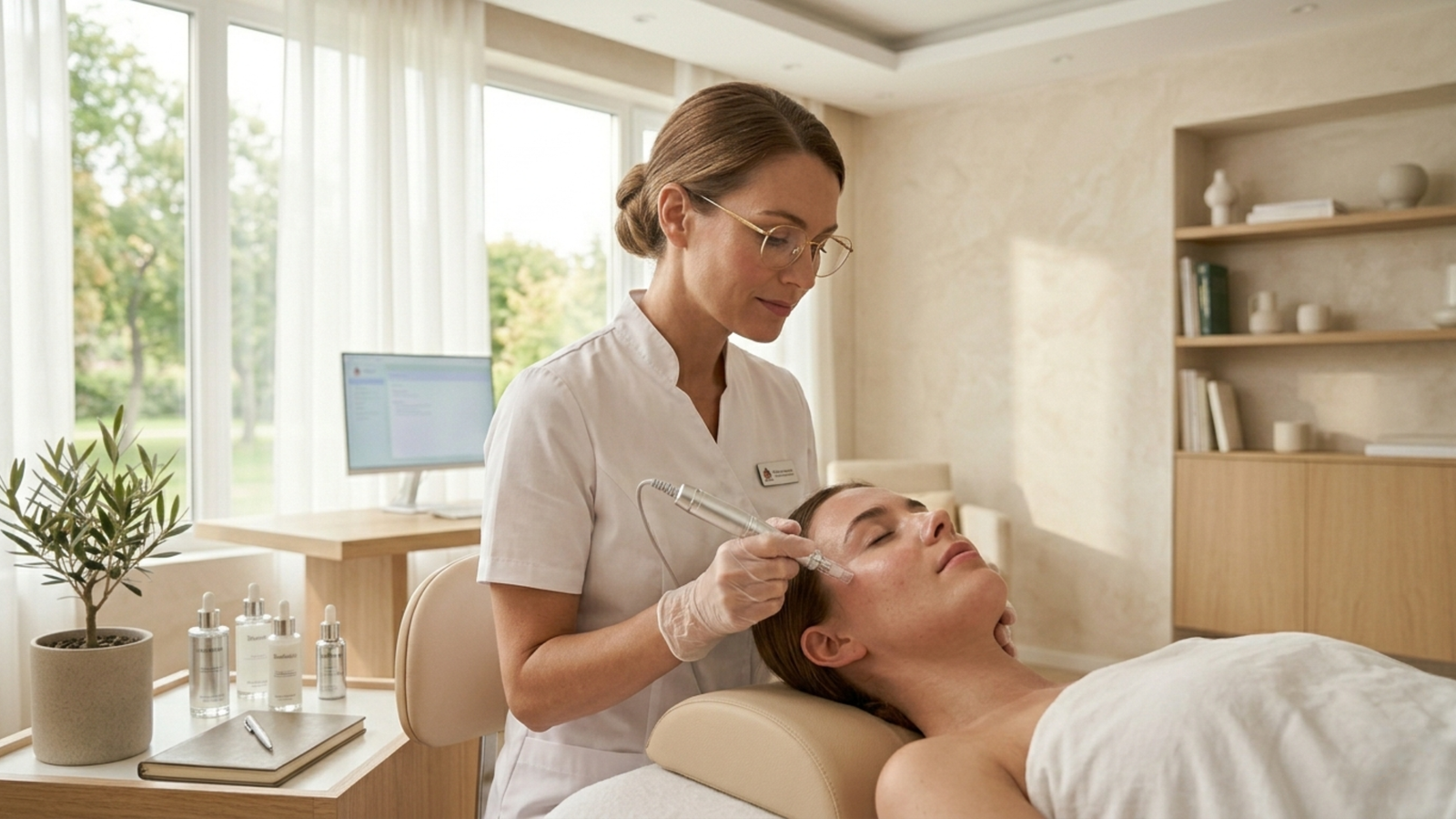 Tratamiento de limpieza facial con microneedling en Ananda Centro Médico Estético, Murcia