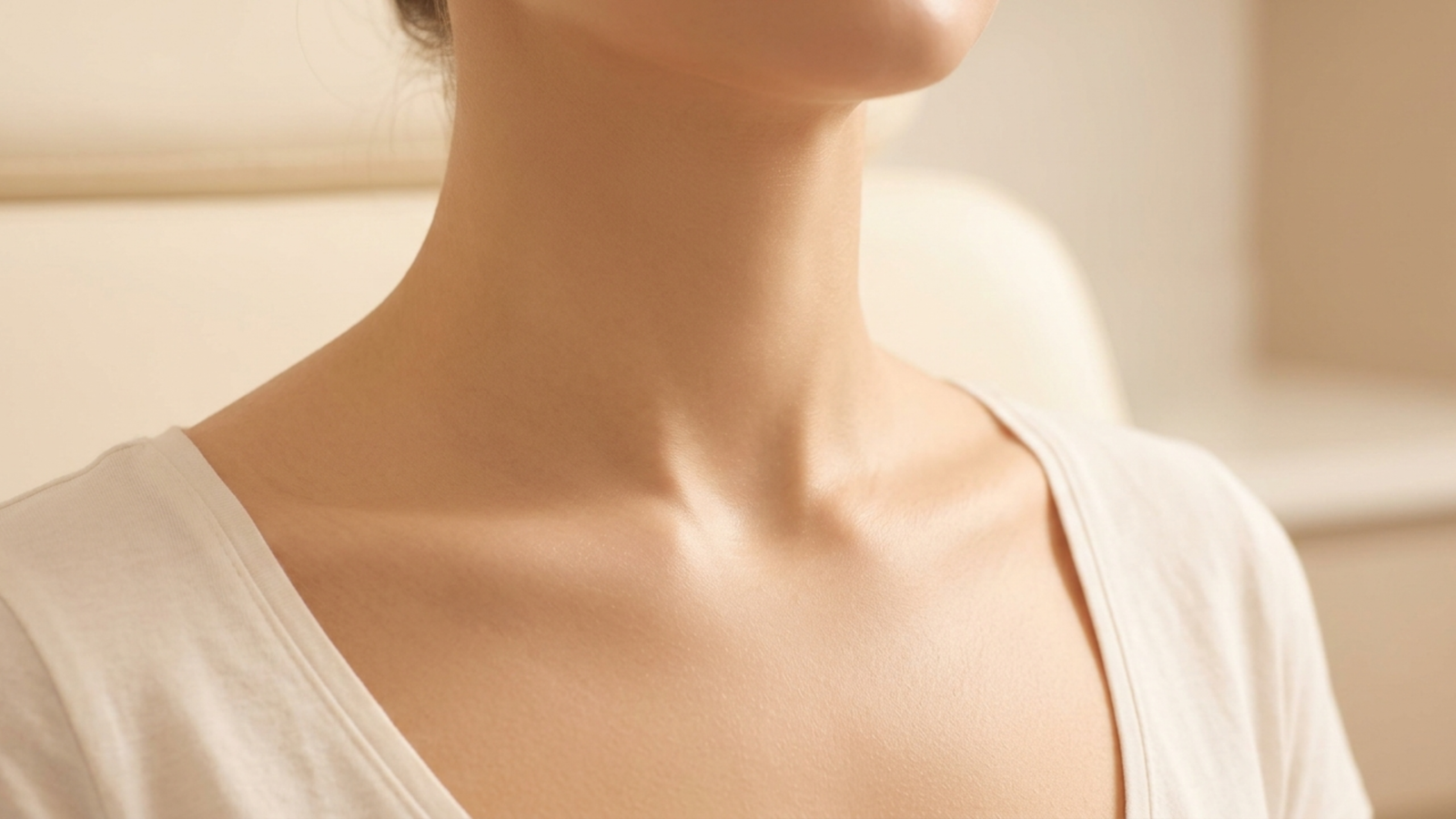 Eliminación de verrugas y acrocordones con láser de plasma Murcia – Ananda Centro Médico Estético Piel limpia y suave en cuello representando la eliminación de verrugas y acrocordones con láser de plasma en Murcia - Ananda Centro Médico Estético