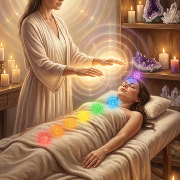 Sesión de chakras y limpieza transgeneracional con sanación energética, Murcia y online