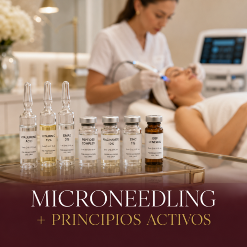 Curso de microneedling combinado con principios activos: ácido hialurónico, vitamina C, péptidos, niacinamida y más
