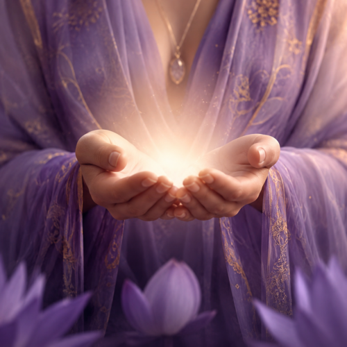 Manos abiertas en gesto de sanación Reiki, terapia holística en Ananda Centro Médico Estético, Murcia