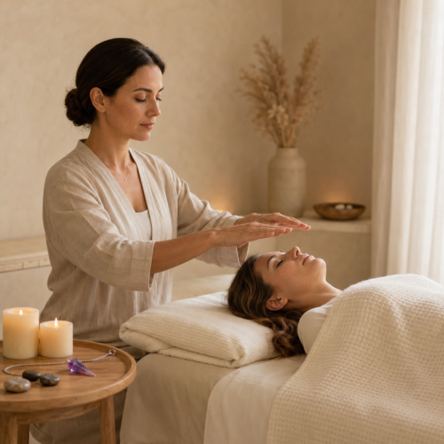 Sesión combinada de limpieza energética con péndulo hebreo y Reiki en Ananda Centro Médico Estético, Murcia